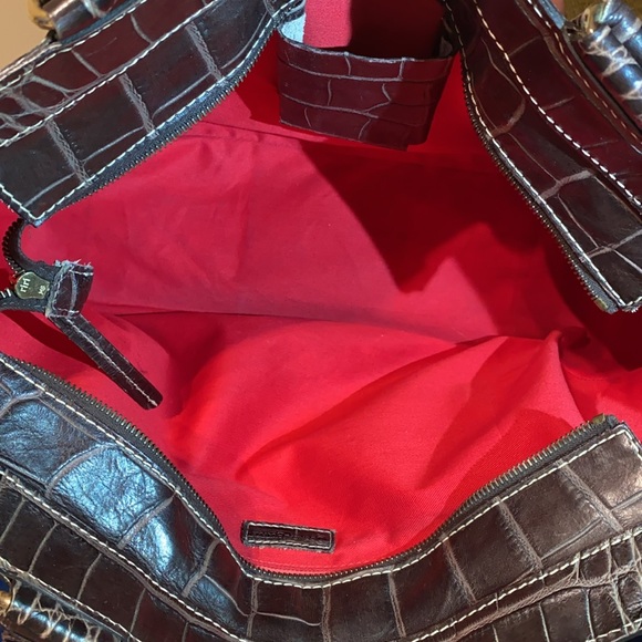 Dooney and Bourke Vintage Brown T Moro Croco Fina Tote - Picture 8 of 9